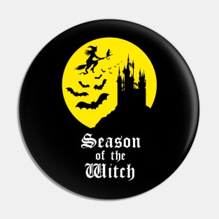 Season of the Witch - Spooky Yellow Moon Pin