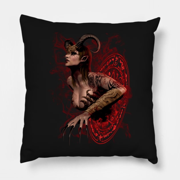 The Succubus Summoning Ritual Pillow by Liquid Feline