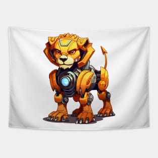 Cartoon lion robots. T-Shirt, Sticker. Tapestry