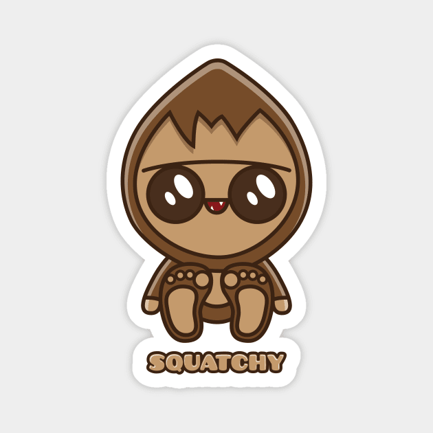 Squatchy Magnet by JenOfArt