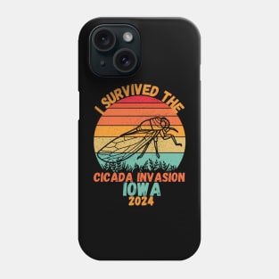 I survived the cicada invasion 2024 Iowa Phone Case