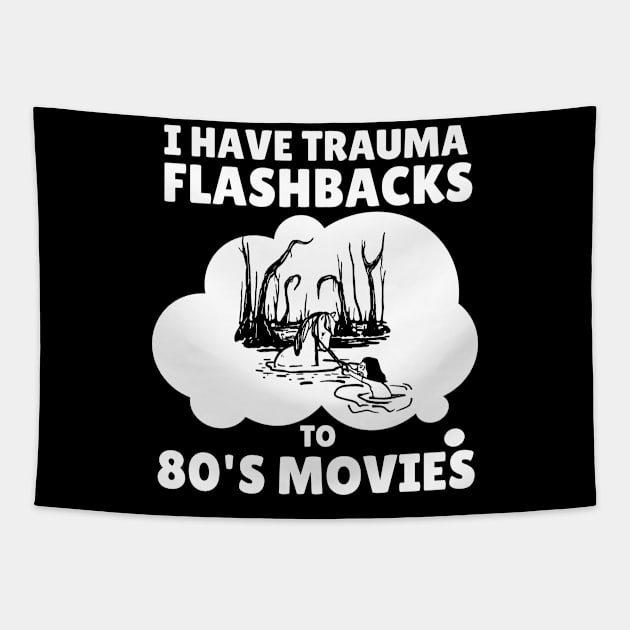 80s Movies Trauma Flashbacks (dark) Tapestry by Rotten Apple