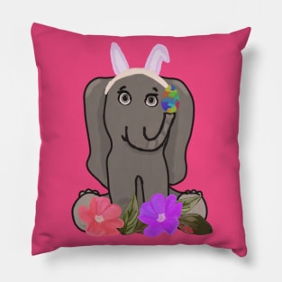 Funny easter bunny Pillow