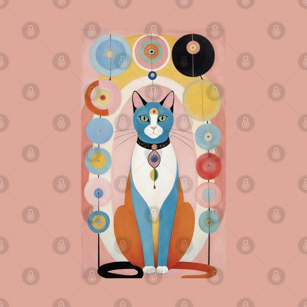 Hilma af Klint's Whimsical Cat Symphony: Abstract Harmony by FridaBubble
