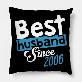 'Best Husband Since 2006' Sweet Wedding Anniversary Gift Pillow