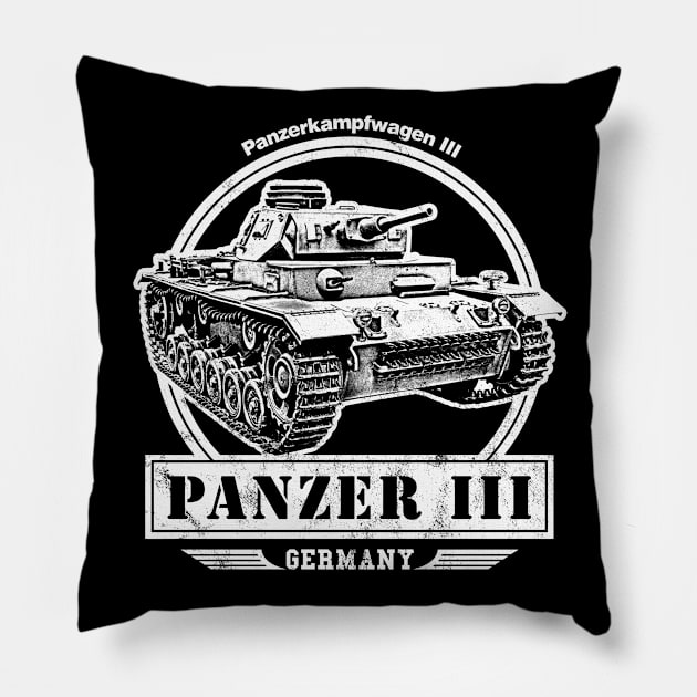 Panzer III WW2 German Tank Pillow by rycotokyo81