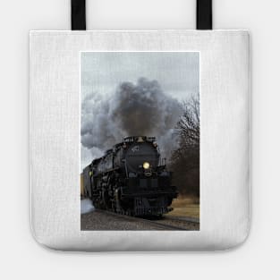 Big Boy 4014 smoke and steam in Black Wolf Kansas Tote