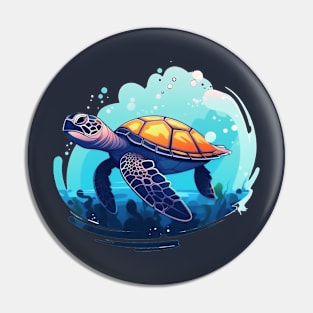 Blue turtle Pin