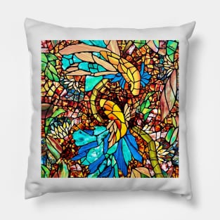 Playful Fish Mosaic Pillow