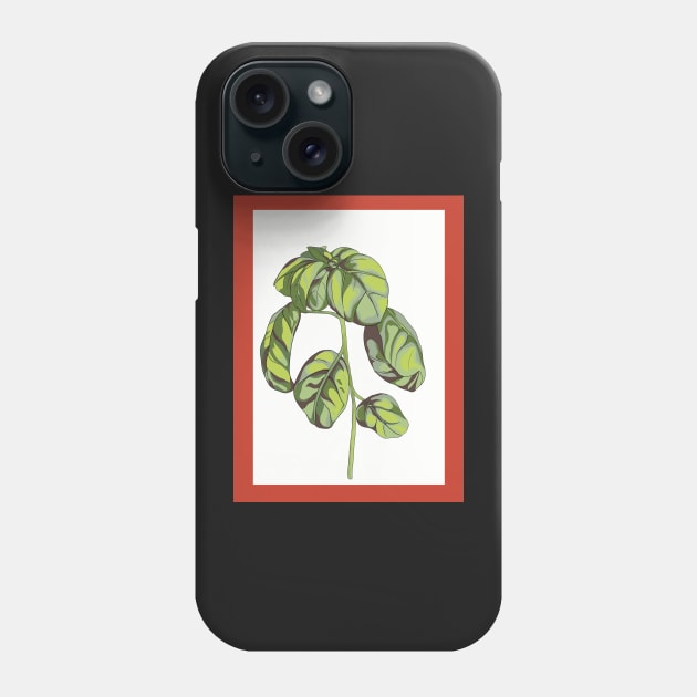 Basil spaghetti kitchen wall art Phone Case by Holailustra