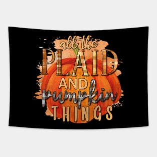 Plaid Pumpkins Tapestry