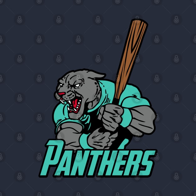 Panthers Baseball Logo by DavesTees