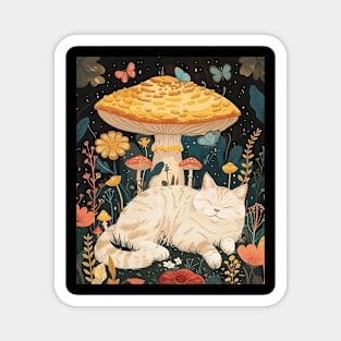 Cottagecore Aesthetic Cat Evenings Magnet