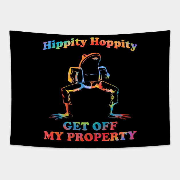 Hippity Hoppity Get Off My Property Tapestry by InvaderWylie