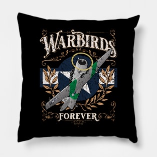 Vintage Warbirds Forever Classic WWII Aviation Nostalgia Pillow