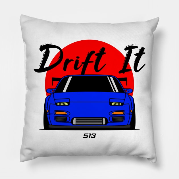 Blue S13 Front Pillow by GoldenTuners