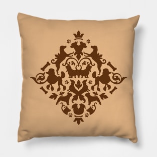 Dog Damask Pillow