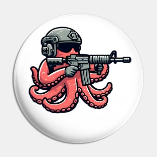 Tactical Octopus Adventure Tee: Where Intelligence Meets Style Pin