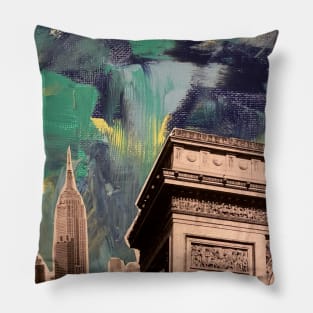 New York City Skyline Art Pillow