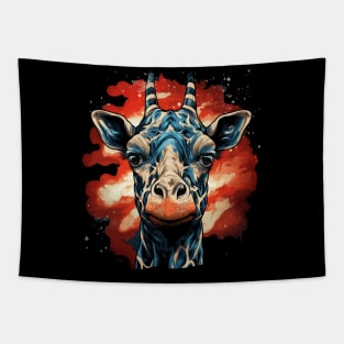 Patriotic Giraffe Tapestry