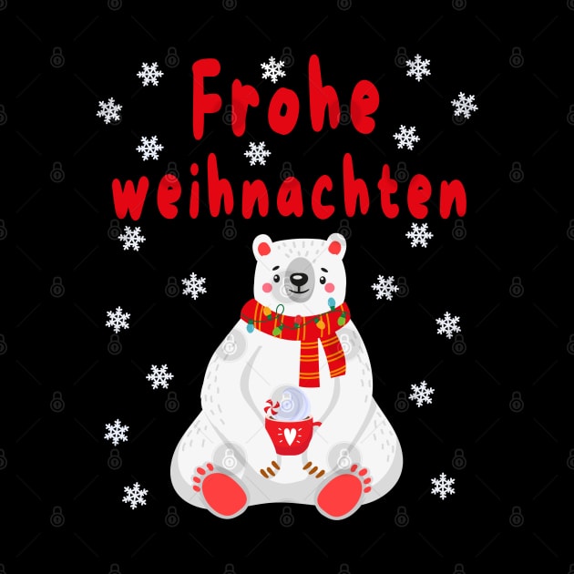 Polar Bear Pajama Cute Christmas Gift Frohe Weihnachten by artbypond