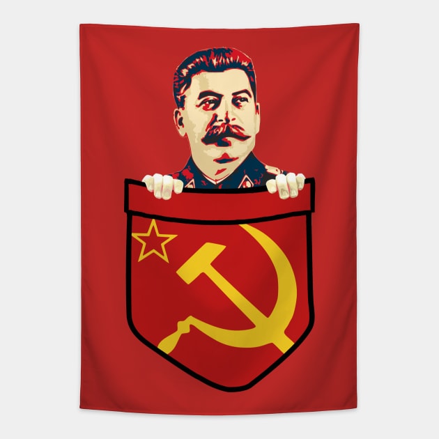 Joseph Stalin Communism Chest Pocket Tapestry by Nerd_art