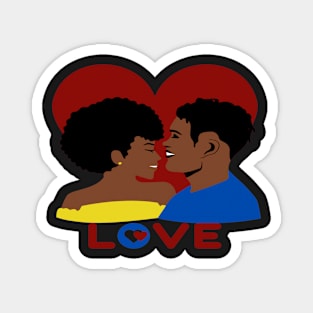 illustration of Valentine's Day love and friendship in a single image. Magnet