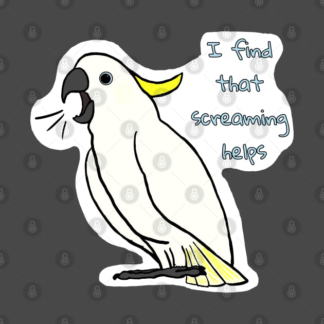 Screaming Cockatoo by Underbite Boutique