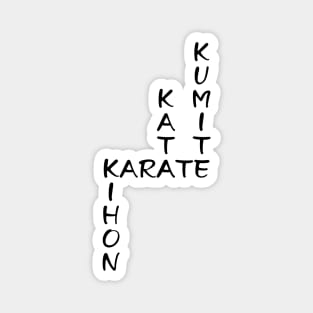 Kihon-Kata-Kumite-Karate Crossword (Black font) Magnet