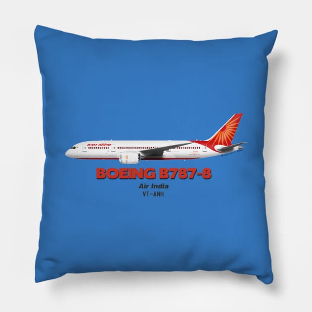 Boeing B787-8 - Air India Pillow by TheArtofFlying