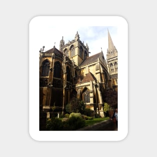 A Corner Castle LIke building in Cambridge, England Magnet