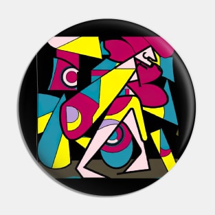 Abstract colorful art woman Pin