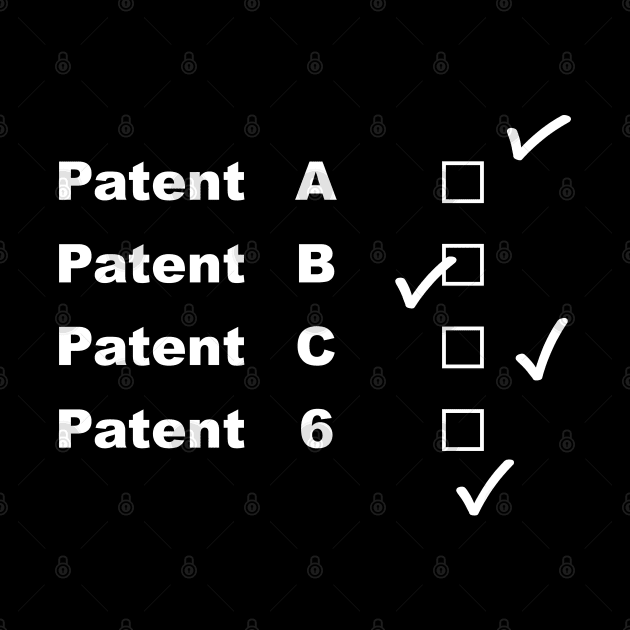 Patent A, B, C and 6 in white by RosArt100