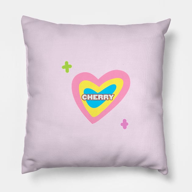 Cherry 90’s vibes Pillow by Byreem