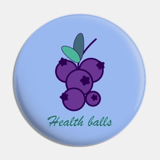 Health blueberrys balls Pin