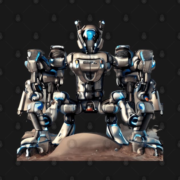 Sci-fi war robot art design by BostonBulldog