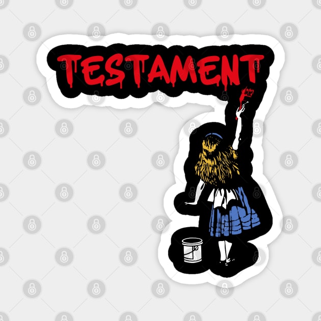 testament and red girl Magnet by j and r