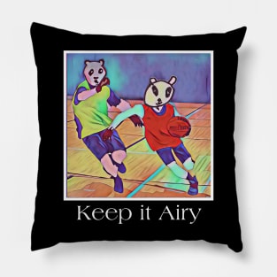 Keep it Airy: Panda playing basketball Pillow