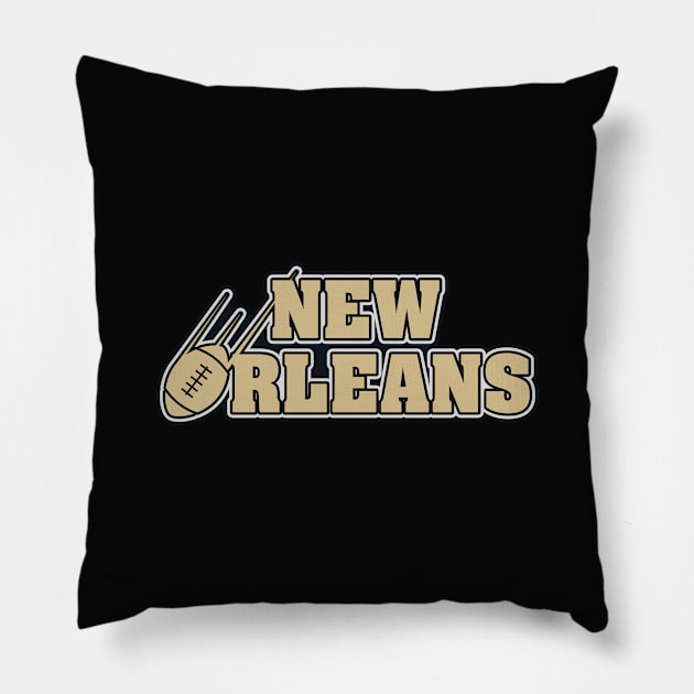 New Orleans Football Team Color Pillow by Toogoo