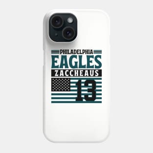 Philadelphia Eagles Zaccheaus 13 American Flag Football Phone Case