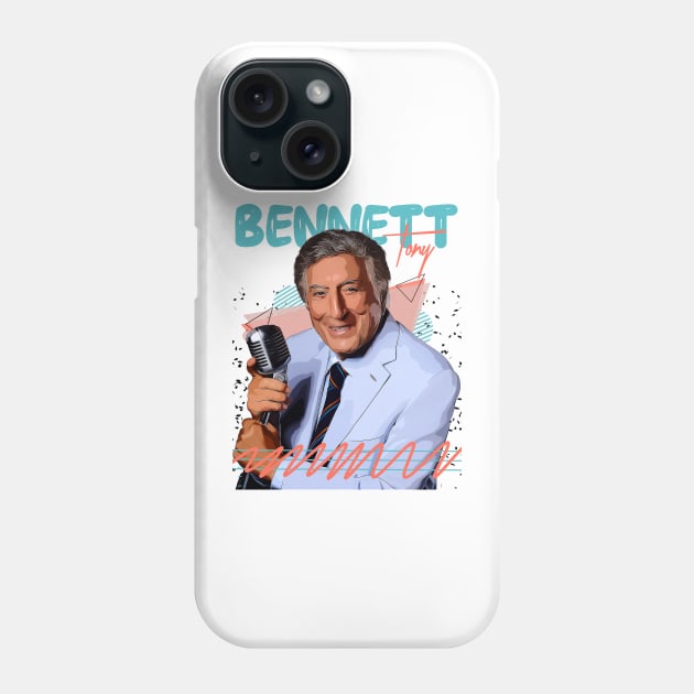 Retro Tony Bennett Fan Art Design Phone Case by Nandin Putri