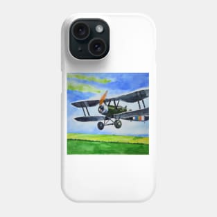 Biplane Watercolor Phone Case