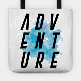 Adventure - Blue Watercolor Tote