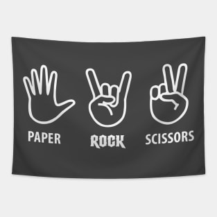 Paper Rock Scissors Game Funny Design Tapestry