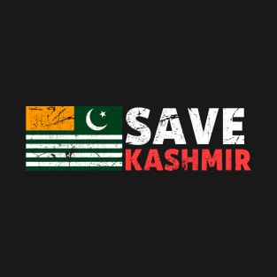 Save Kashmir - Azaad Kashmir Distressed Vintage Flag T-Shirt