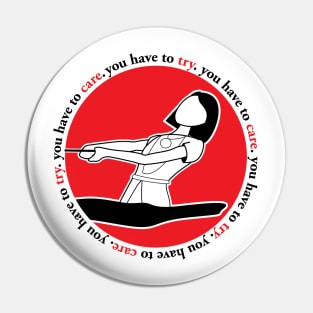 Fight The Sadness 2-Sided (White) Pin