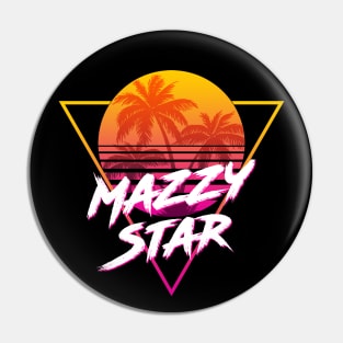 Mazzy Star - Proud Name Retro 80s Sunset Aesthetic Design Pin