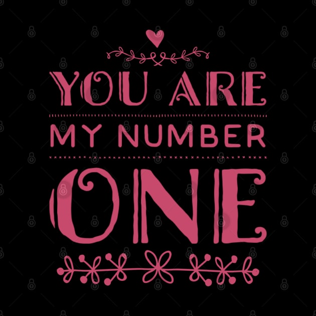 You Are My Number One Be my valentine Lovely cute valentines day by BoogieCreates