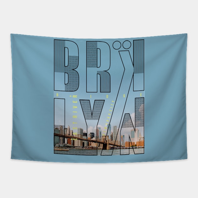 Brooklyn typography Tapestry by Choulous79