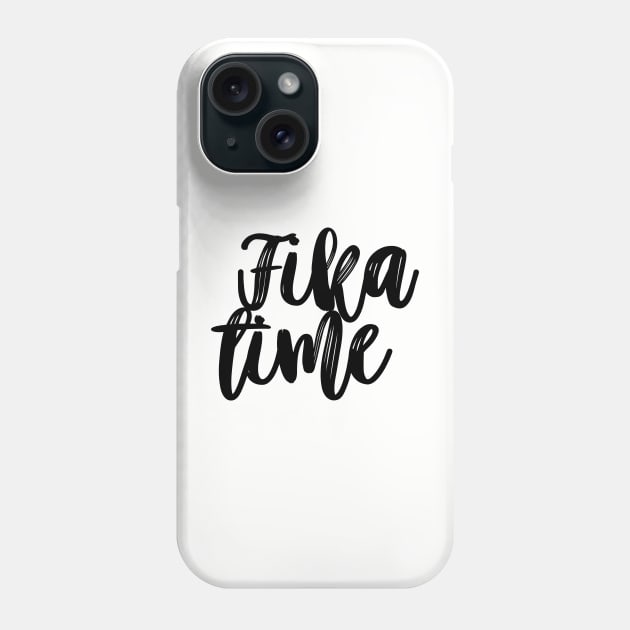 Fika Time Typography Phone Case by jellytalk